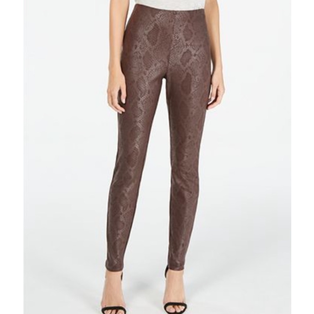 INC International Concepts snakeskin leggings, M